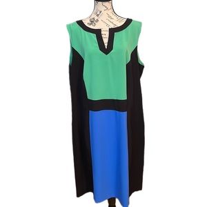Glamour color block dress